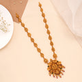 Temple Lakshmi with Peacock Gold Plated Haram