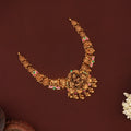 Traditional Gold Antique Lakshmi with Peacock Necklace