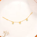 Spaceship Charm Golden Plated Bracelet