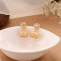 Royal Stone Studded Silver Jhumkas