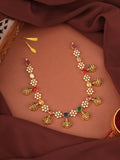 Multi Colour Stone with Lakshmi Necklace