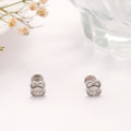 Silver Clove of Tiny Stone Studs