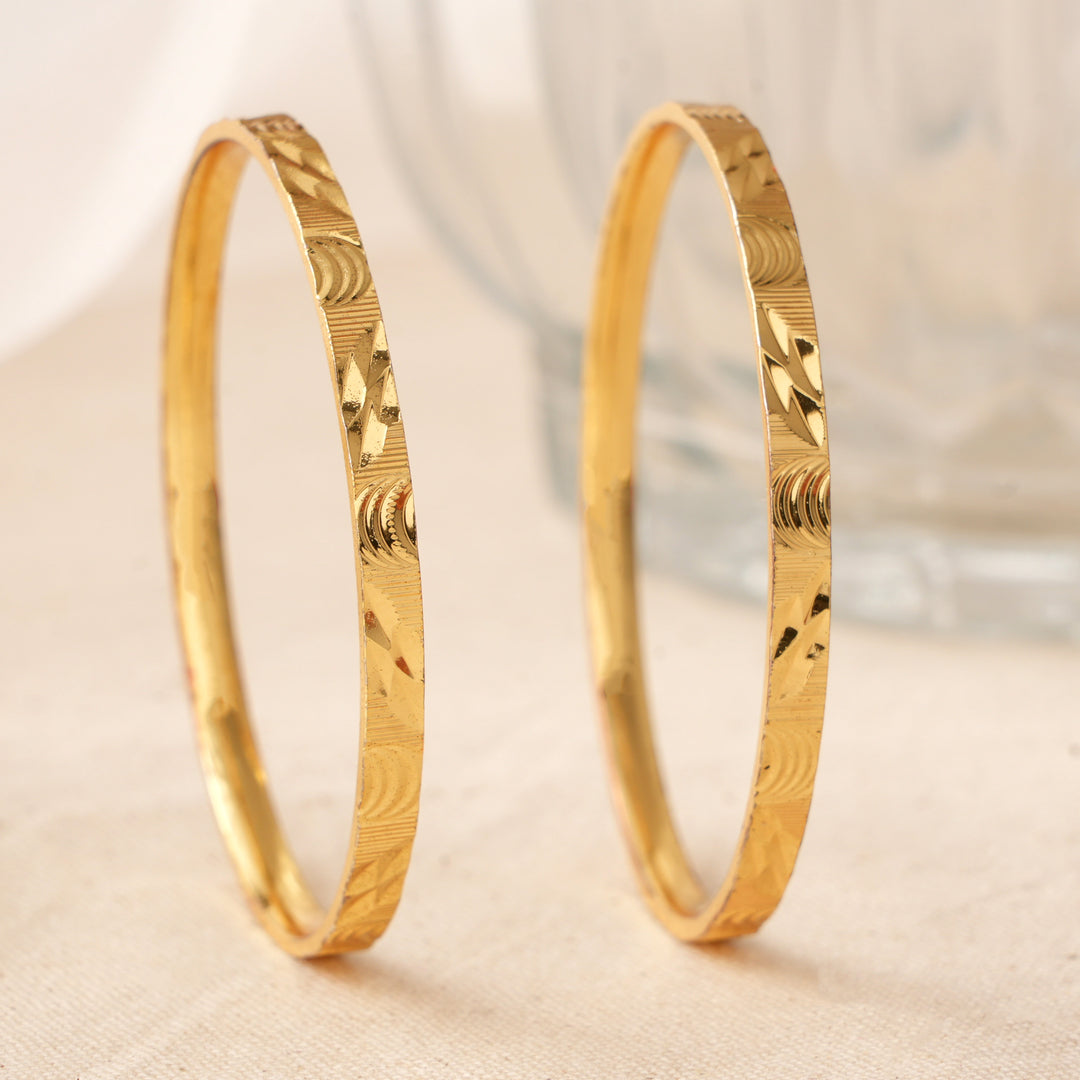 Stylish Twist Silver Gold Plated Baby Bangle