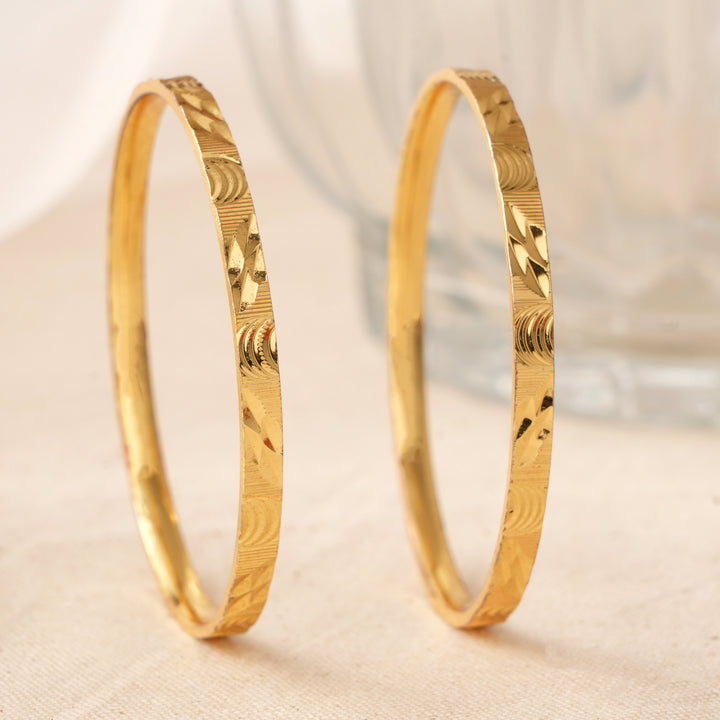 Stylish Twist Silver Gold Plated Baby Bangle