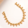 Elegant Peacock Floral Golden Necklace
