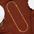 Spine Barrel Pattern Gold Chain for Women
