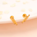Sleek Bar Minimal Gold Studs