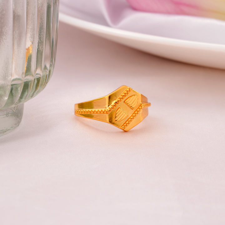 Classic Finely Men's Golden Silver Ring