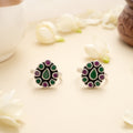 Antique Emerald Royal Floral Silver Toe Ring