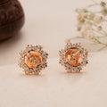 Stunning Lakshmi Kundan Rose Gold Stud