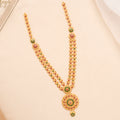 Dual Tone Heart Long Gold Plated Necklace