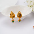 Antique Lakshmi Emerald Drop Earring