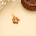 Floral Charm Enamel Golden Pendant