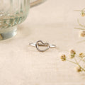 Casual Silver Love Baby Ring