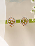 Teardrop Leaf Diamond Stud