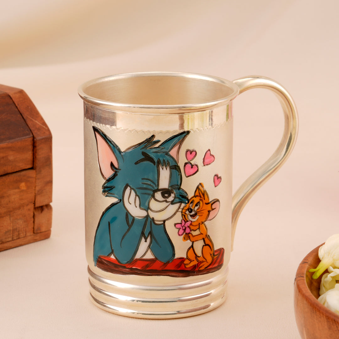 Tom & Jerry Kids Silver Glass