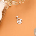 Cute Heart Circle Silver Pendant