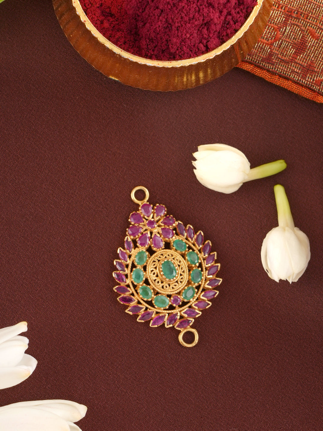 Harmony Ruby and Emerald stone Gold Mugappu