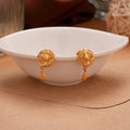 Fancy Gold Round Teardrop Hanging Earrings
