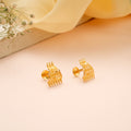 Temple Gopuram Design Gold Stud
