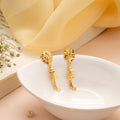 Dangling Design Geometric Shape Gold Earrings