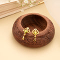 Floral Casting Silver Golden Earring