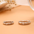 Fancy Love Inscribed Couple Silver Rings