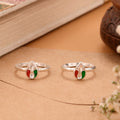 Bright Finish Enamel Silver Toe Ring
