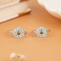 Charming Light Blue Daisy Enamel Toe Ring