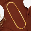 Traditional Leaf Design Gold Chain for Men