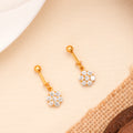 Dangling Floral Drop Golden Koppu
