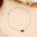 Red Car Enamel Baby Silver Bracelet