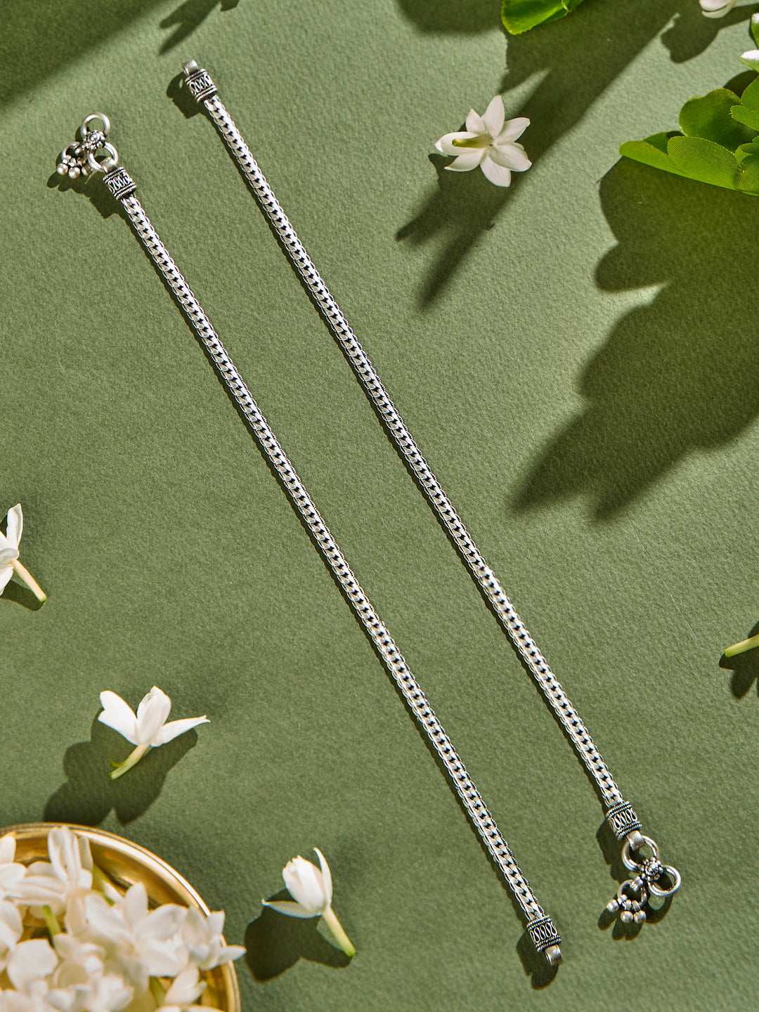 Crystal Cascade Antique Anklet