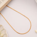 Sleek Rectangular Design Link Golden Chain