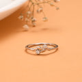 Classic Charm Leaf Pattern Silver Ring
