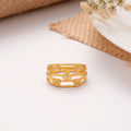 Multi-Layer Floral Design Golden Ring