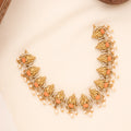 Fancy Ganesh Coral with Pearl Work Golden Necklace