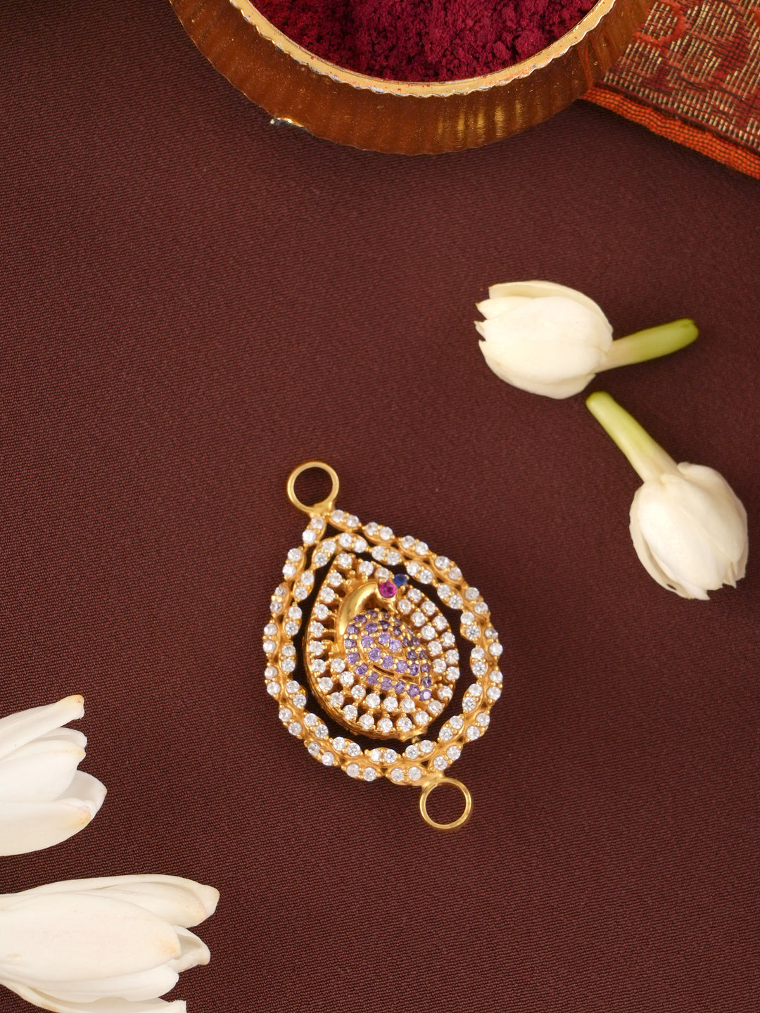 Classic Double Side Peacock Gold Mugappu