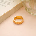 Classic Leaf Link Gold Band Ring