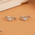 Lovely Heart with Stone Silver Toe Ring