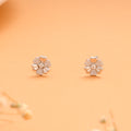 Heart Shape Petals with Stone Silver Stud