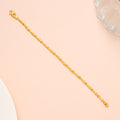 Fancy Fish Hook Link Design Gold Bracelet