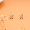 Heritage Bloom Flower Silver Stud
