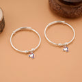 Cute Unicorn Charm Silver Baby Bangle