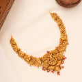 Ruby Nagas Lakshmi Peacock Golden Necklace