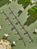 Floral Drops Antique Anklet