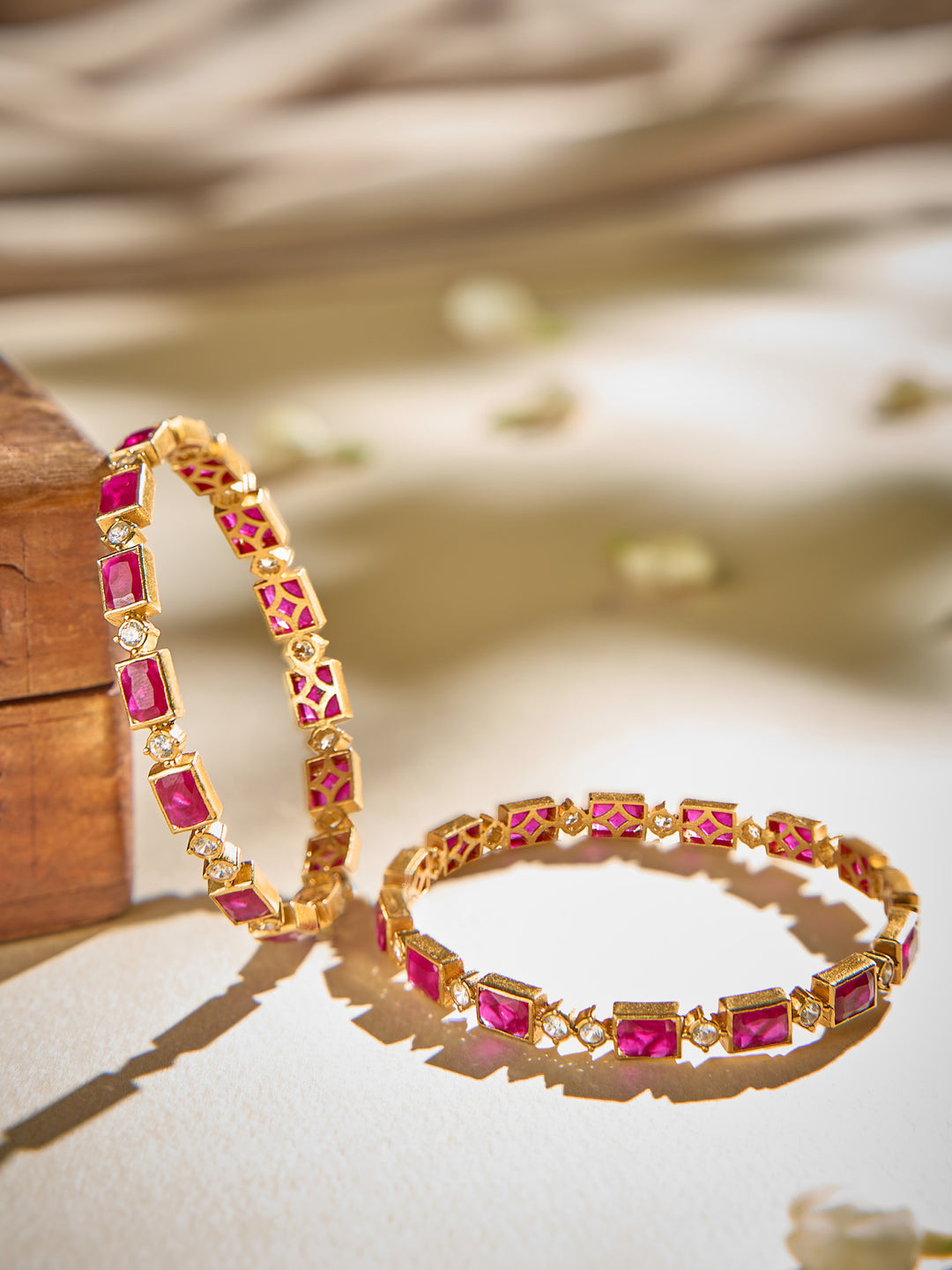 Ruby Charm Stone Bangle