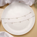 Dangling Triple Beads Silver Anklets