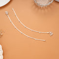 Minimal Triangle Enamel Silver Anklet