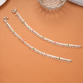 Colorful Enamel Round Drops Silver Anklet